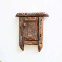 Vintage Wooden Old Window Shaped Wall Decor Piece 