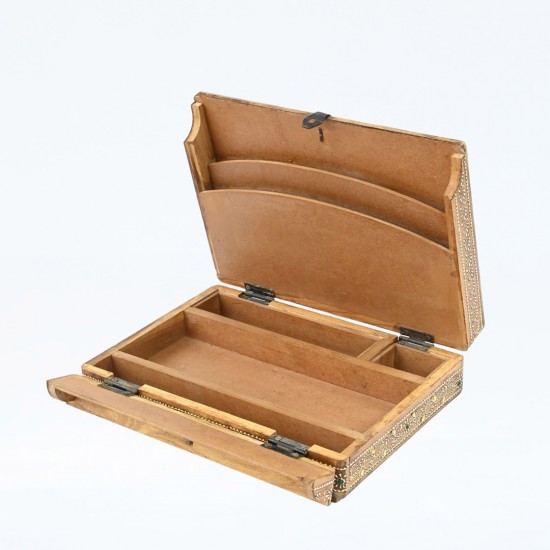 Elegant Wooden Office Box with Traditional Hand Work