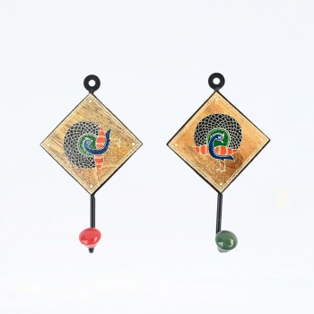 Wooden Peacock Hooks