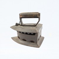 Timeless Vintage Iron with Wooden Handle