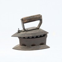 Timeless Vintage Iron with Wooden Handle