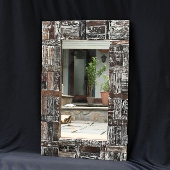 Reclaimed Wooden Distressed Mirror Frame