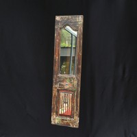 Old Vintage Wooden Buddha Mirror Frame