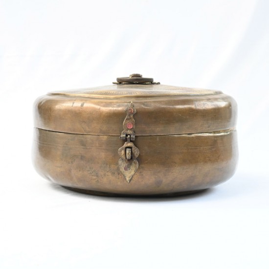 Antique Vintage Brass Chapati Box