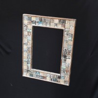 Reclaimed Wood Mosaic Mirror Frame