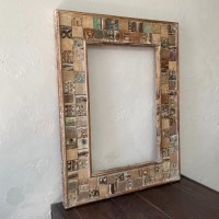 Reclaimed Wood Mosaic Mirror Frame