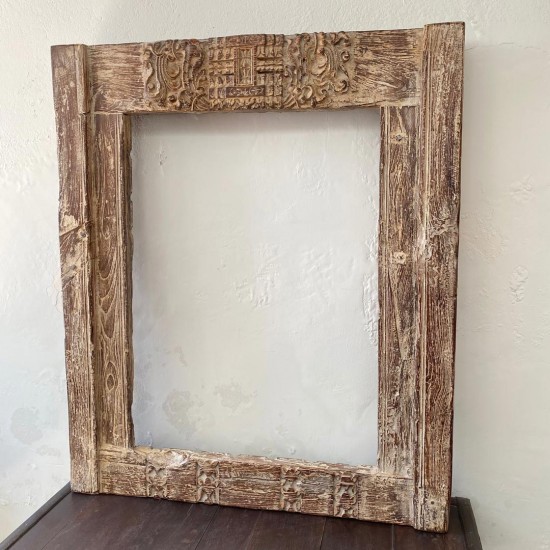 Hand Carved Wooden Vintage Wall Frame 