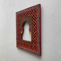 Hand Painted Jharokha - Red