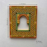 Hand Painted Jharokha - Yellow