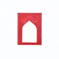 Traditonal Floral window frame - Red