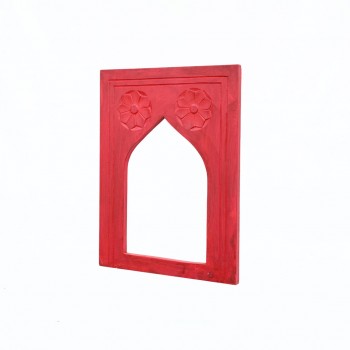 Traditonal Floral window frame - Red