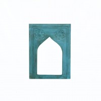 Traditonal Floral window frame - Blue