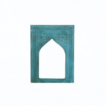 Traditonal Floral window frame - Blue