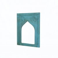 Traditonal Floral window frame - Blue