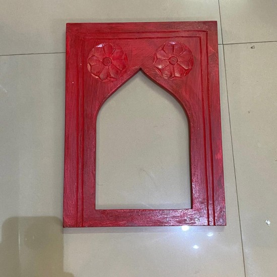 Traditonal Floral window frame - Red