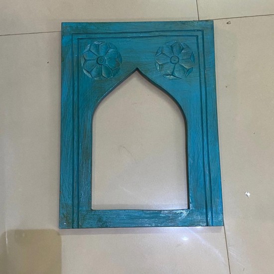 Traditonal Floral window frame - Blue