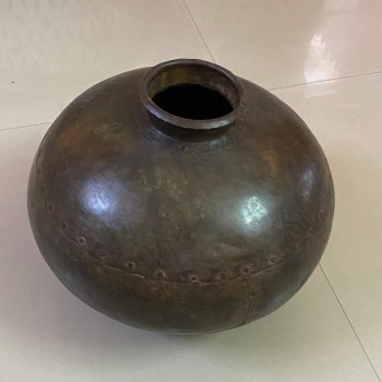 Antique Rustic Iron Pot and Planter