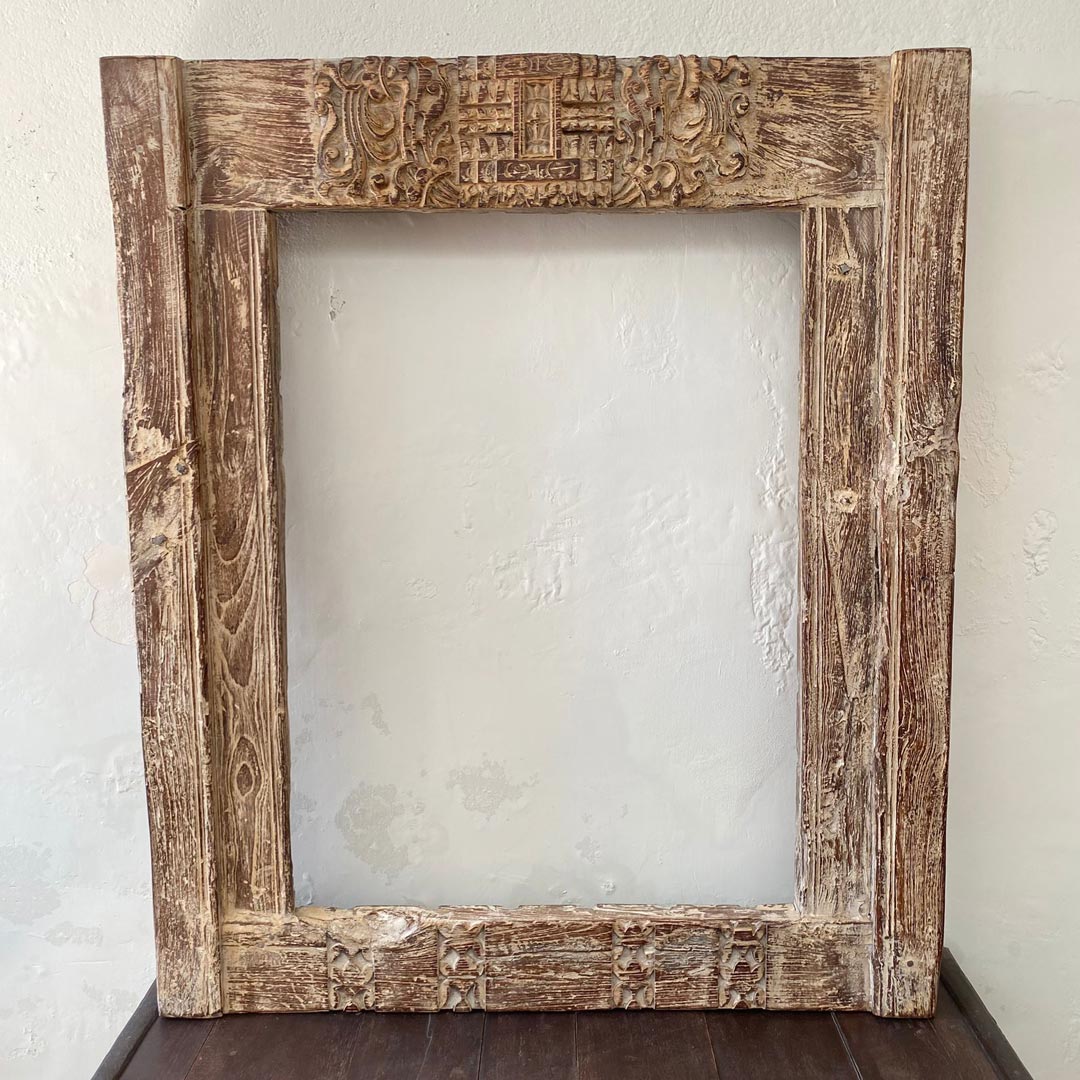 Hand Carved Wooden Vintage Wall Frame 